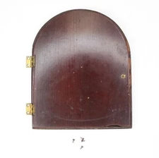 Mantel Clock Wooden Back Door 8 Inches Tall - HL671