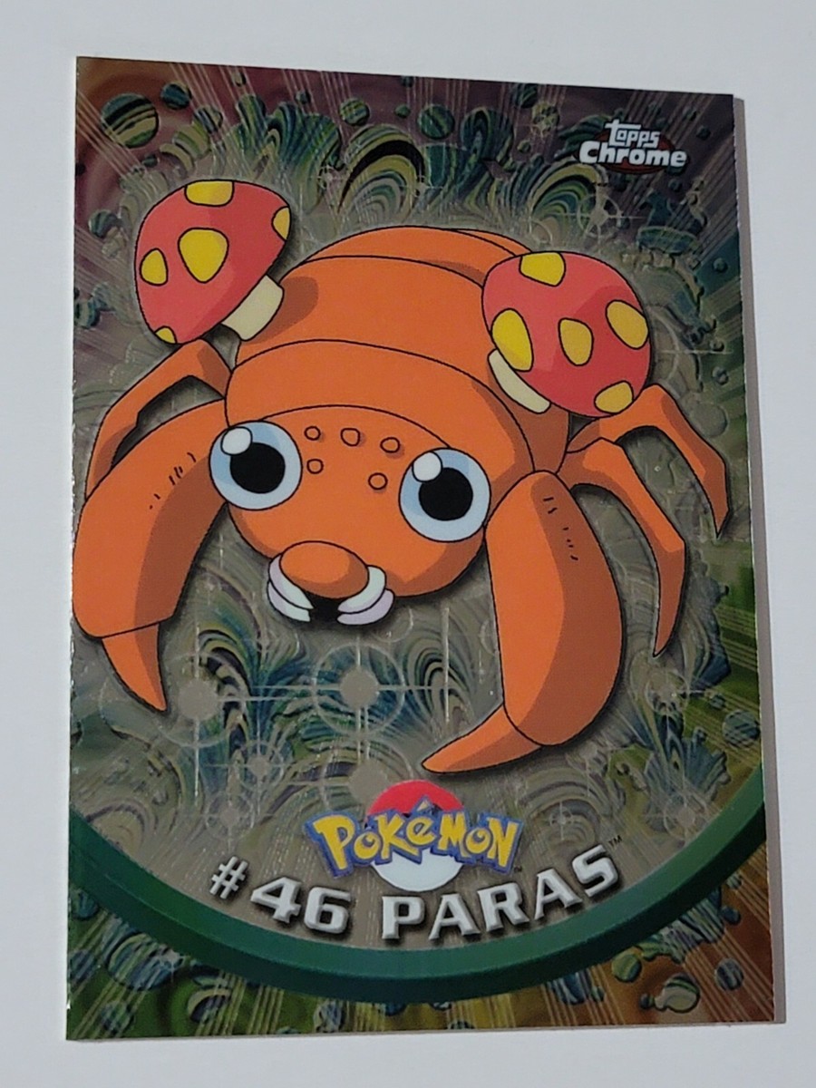 Pokemon Topps #46 PARAS Chrome Holo Foil TV Animated Edition NM | eBay