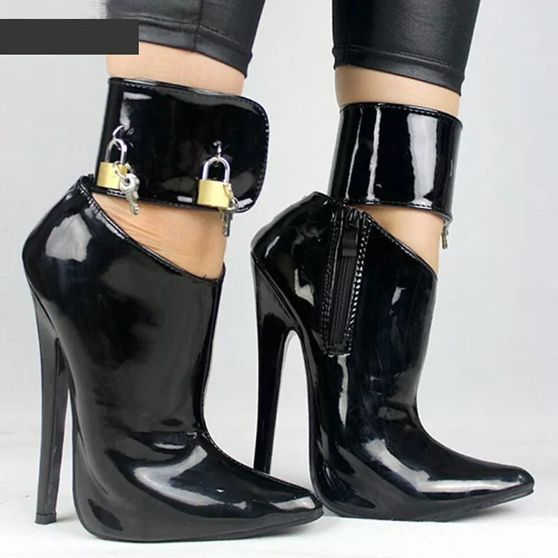 New 18CM Super High Heel Ankle Boots Sexy Nightclub Crossdresser Man and Woman