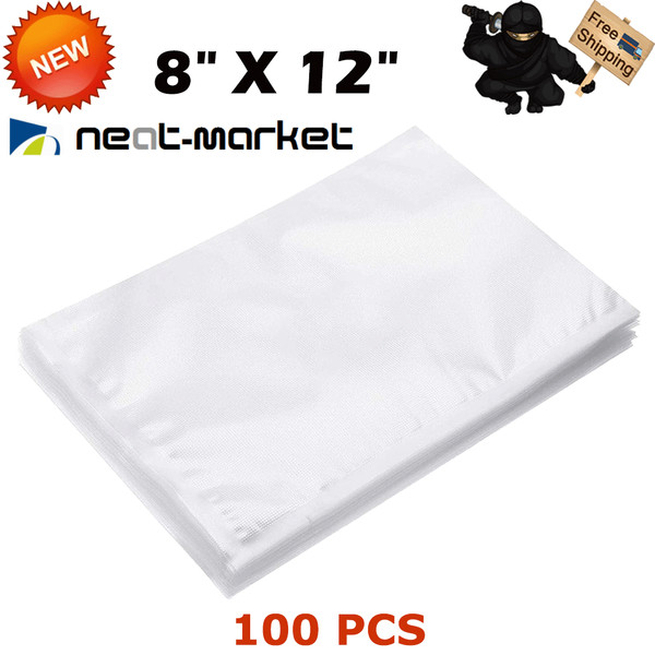 Máquina de almacenamiento de bolsas de cocina selladoras al vacío de 100 8x12 cuartos de galón para ahorrar alimentos