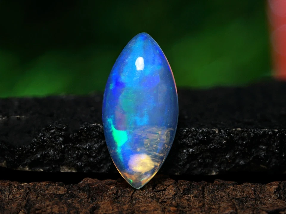 Increíble cabujón marquesa ópalo natural fuego calidad superior 1,60 crt #OC378 Foto 3 de 4