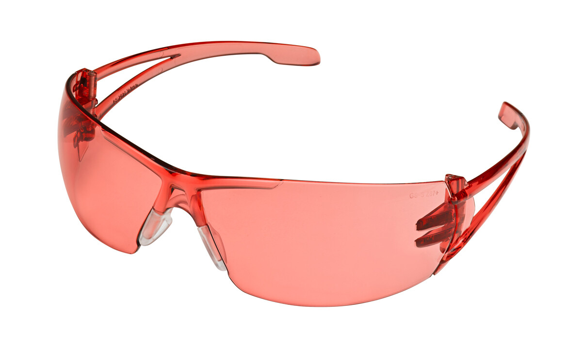 3 Pair/Pack Gateway Varsity Rose/Pink Lens Safety Glasses Sun