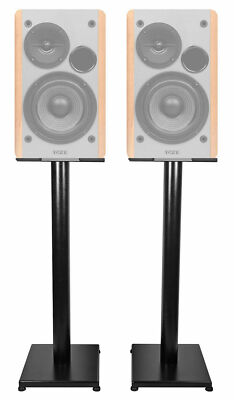 Black 29'' Steel Bookshelf Speaker Stands For Edifier R1280T Bookshelf Speakers