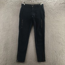 Banana Republic Utility Skinny Pants Womens 8 actual 31x31 Black Cotton Blend