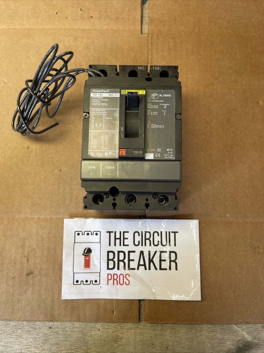Square D HGP36150SA 150A Circuit Breaker 600 VAC 3 Pole 150 Amp