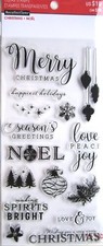 Christmas Sayings Clear Acrylic Stamp Set by Recollections 565178 NEW 