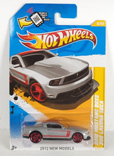 Hot Wheels 2012 Mustang Boss 302 Laguna Seca Silver New Models