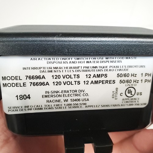 InSinkErator 76696A Dual Outlet SinkTop Air Actuated On/Off Switch - Picture 7 of 8