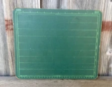 Vintage Super Slate Classroom Student Chalk Board 13"x11" World Research Center