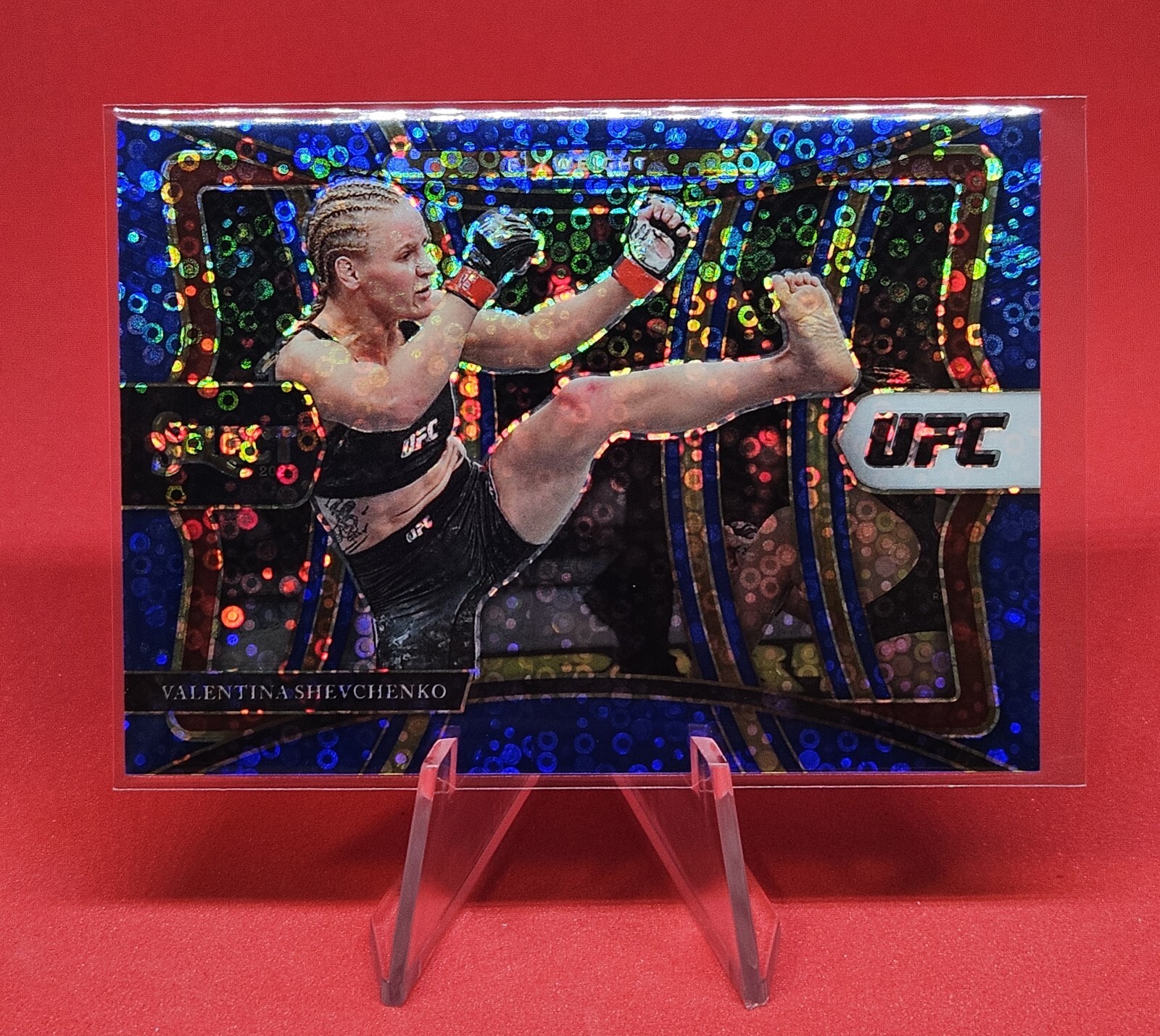Valentina Shevchenko 2021 Select UFC Premier Level Blue Disco 25/99