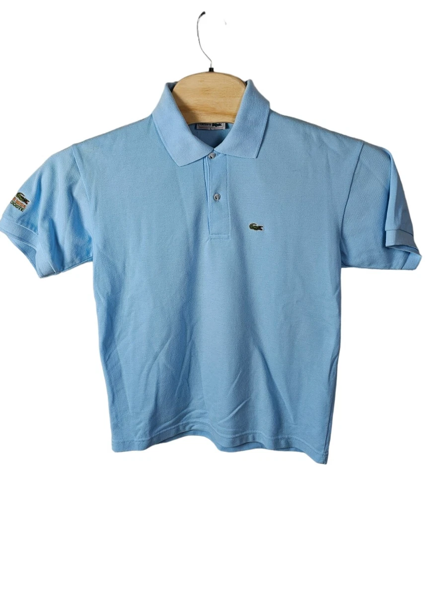 Vtg 80s Chemise Lacoste Polo Shirt Men's Size Large Blue Cotton Made in France