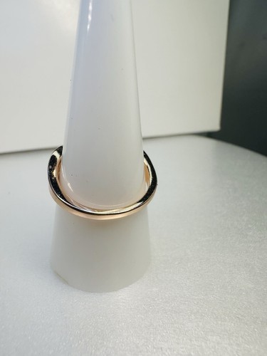 Ring Bomb Party Sz8 RBP Radiant Red Gem Crisscross Yellow Gold P Band Jewelry - Picture 4 of 8