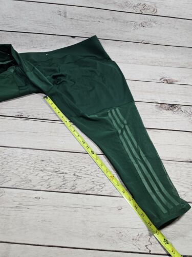 Adidas-IVY PARK Women's Forest Green Leggings With Mesh Side Size 4X V2 - Picture 3 of 9
