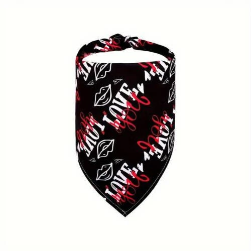 Hunde Bandana Valentinstag Halstuch Halsband Outfit verschiedene Design Kopftuch - Bild 3 von 5