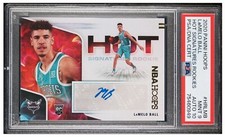 2020-21 Panini Hoops LAMELO BALL PSA 9 DNA 10 Rookie Auto Hot Signatures Hornets