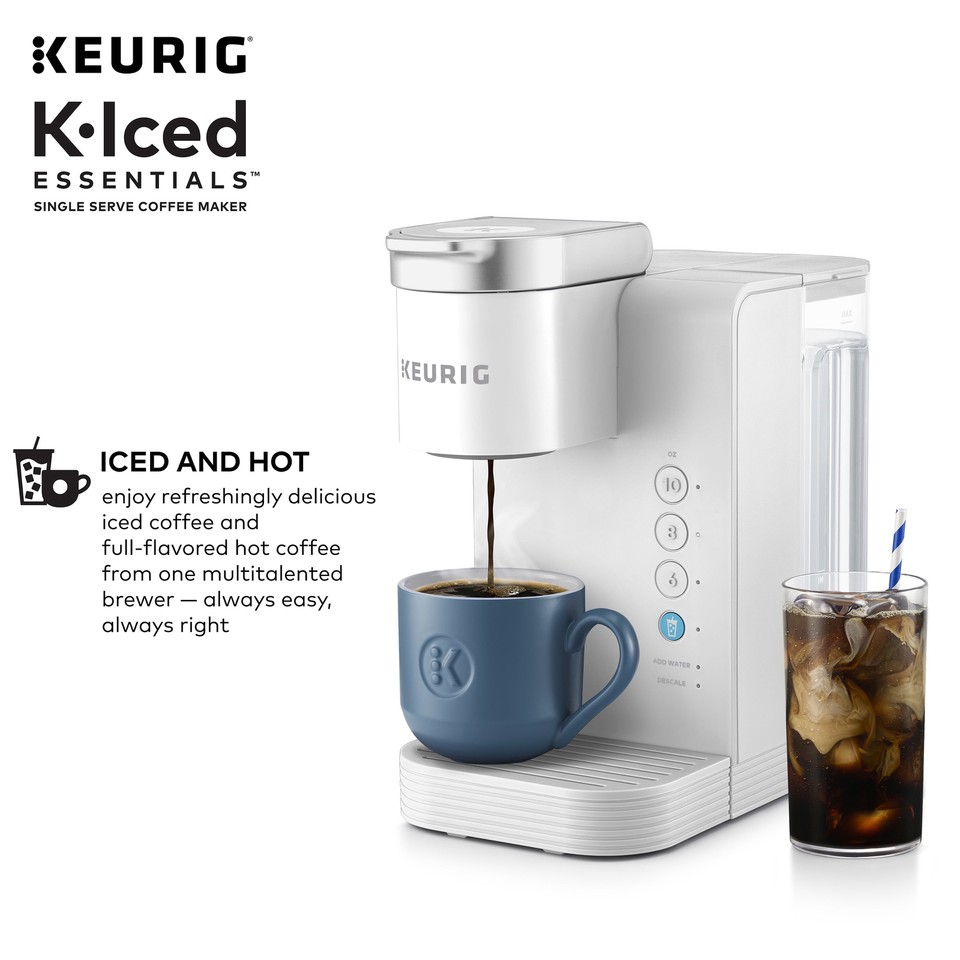 Keurig KIced Essentials Iced and Hot SingleServe KCup Pod Coffee
