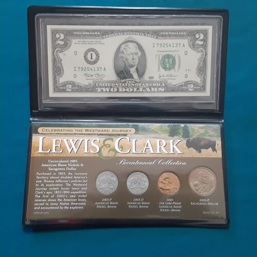 2005 Lewis & Clark Bicentennial Coin And Currency Set Collection M177