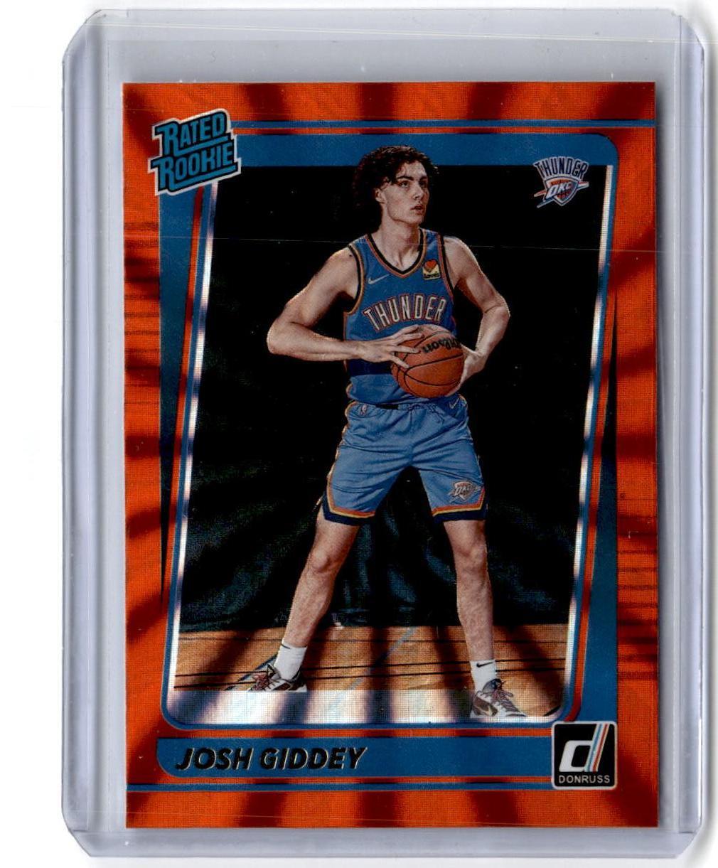 2021-22 Donruss #202 Josh Giddey Holo Orange Laser RC