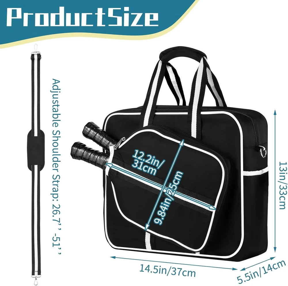 Pickleball Bag, Pickleball Bag for Women Men Crossbody Sling Pickleball Paddles