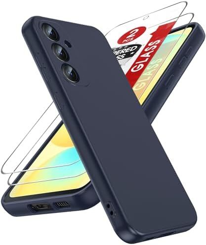 for Samsung Galaxy-S24-FE Case: Samsung S24 FE Case with 2 Pack Tempered Glass S