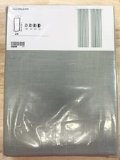Ikea SILVERLONN 57x98" Curtains 2 Panels 100% Cotton Sheer Sage Green 804.880.92