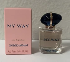 GIORGIO ARMANI My Way Eau De Parfum EDP Perfume Travel Mini Bottle .24oz/7ml NIB
