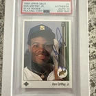 Ken Griffey Jr. Signed 1989 Upper Deck RC 1 Seattle Mariners Auto GM 10 PSA/DNA