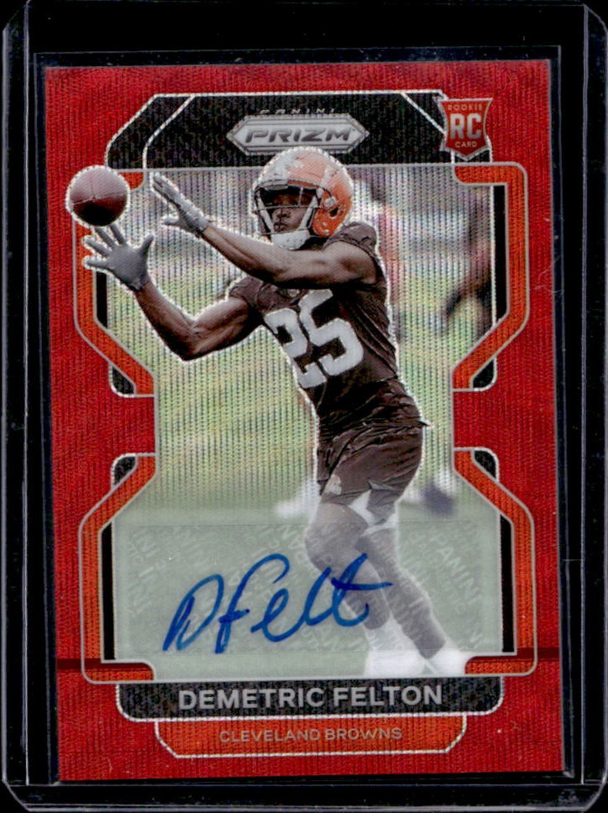 Demetric Felton Panini Prizm #411 Autograph-Red Wave