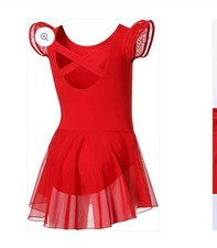 DIPUG Ballet Leotards for Girls Toddler Dance Leotard 8/10Y Red