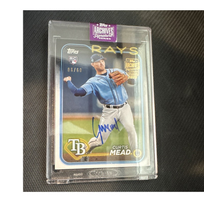 Topps 2025 Archives Sig Series Curtis Mead Rookoe Auto Rays /60 sealed by Topps