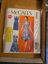 Mccalls M6959 Misses Wrap Dress Belt Size 6-14 Pattern Uncut