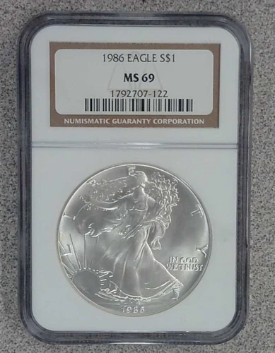 1986 1 oz. .999 American Eagle NGC MS69 (122)