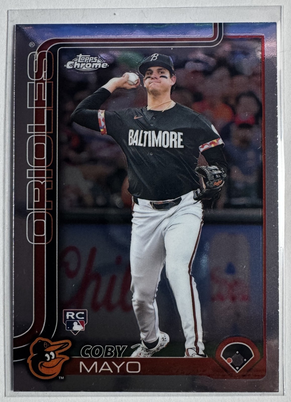 2025 Topps Chrome Coby Mayo RC #120 Baltimore Orioles