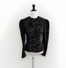 Vintage 80s Gunne Sax Jacket Size XS Jessica McClintock Velvet Peplum Edwardian