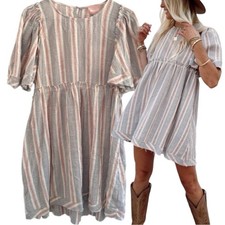 NWT Show Me Your Mumu New Mu Brooks Babydoll Mini Dress Canyon Stripe XXL