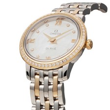 Unused OMEGA De Ville Prestige 424.25.24.60.55.001 White Women Watch in Box