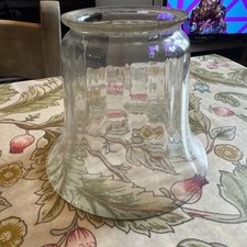 Vintage antique gas light lamp shade plain glass