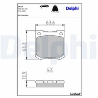 Delphi BremsbelÄGe Satz Vorderachse Passend FÜR Ford Transit Rover 2000-3500