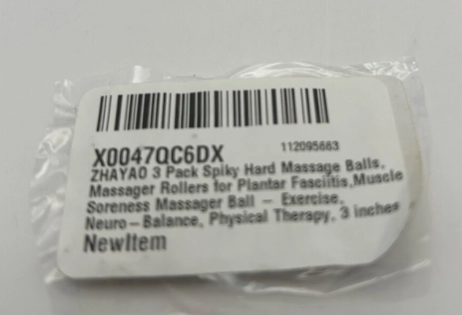 3 Pack Spiky Hard Massage Balls Rollers for Plantar Fasciitis Muscle Soreness - Image 3 of 4