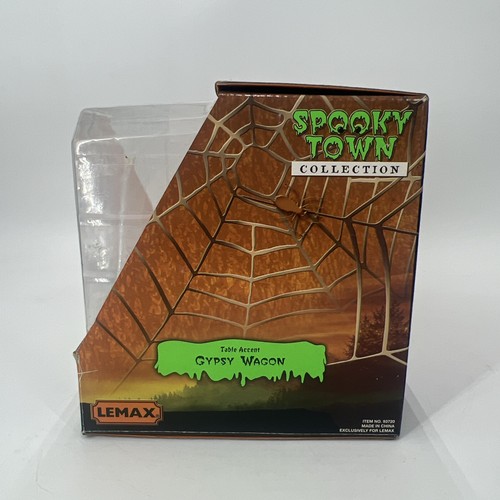 PV09459 Vintage 2009 Lemax Spooky Town #93720 GYPSY WAGON - Foto 3 di 15