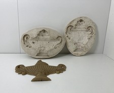 Plaster Moulds X2 Decorative Urns Vintage Used