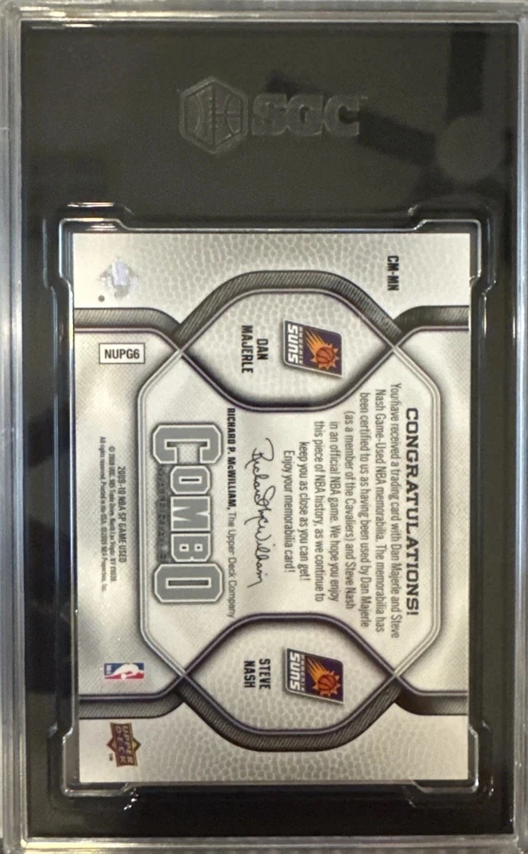 2009-10 SP Игра Б/у - Комбинированные Материалы Стив Нэш, Дэн Майерл #CM-MN /499 (MEM) - Изображение 2 из 2