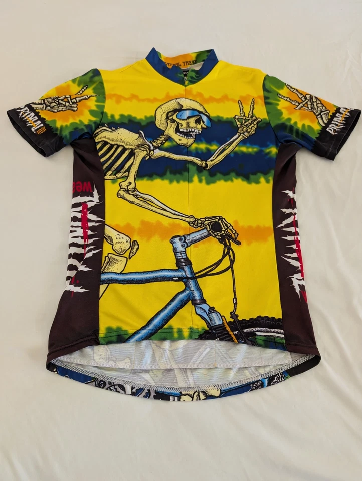 Primal Wear Greatful Tread Cycling Jersey 17in W X 27in L Psychedelic Skeleton - Image 2 of 4