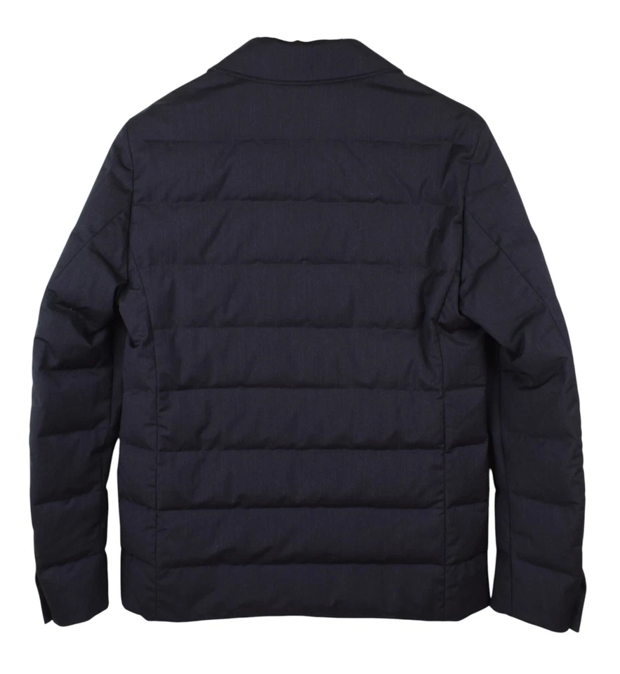 原装 Etro Milano 男式羽绒夹克外套皮革细节尺寸 S H5673 — 第 3/4 张图片