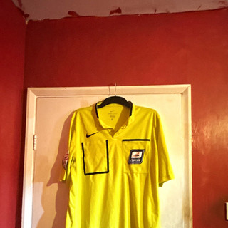 Nike Dri FIT Yellow Referee Football Shirt Football League Patch Size L