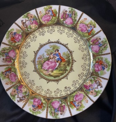 Beautiful Arnart Royal Vienna Fragonard Plate 7559 Love Story Courting Couple
