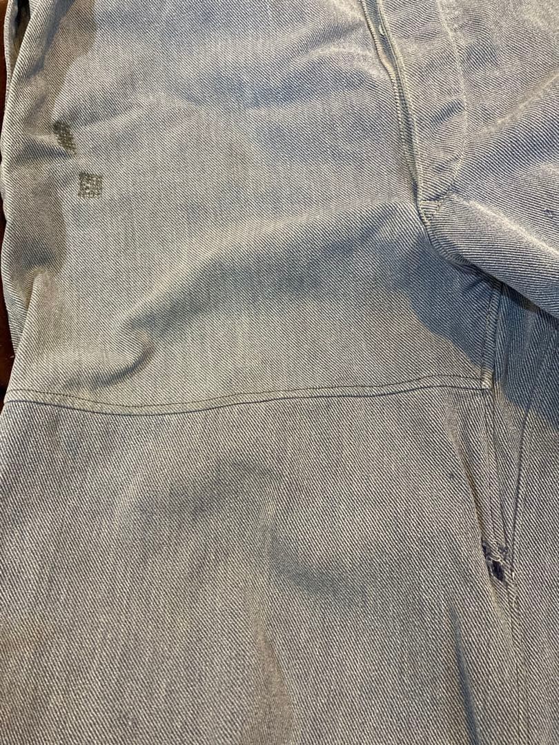 Vintage Rare 40s 50s Swiss Army Denim Work Pants Cinch Back Japan
