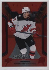 2023-24 Upper Deck Trilogy Red 215/249 Yegor Sharangovich #26 3b8