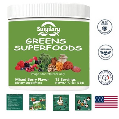 Superfood Blend with Spirulina & Chlorella for Digestive Health - 4.77oz
