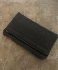 Alexander Wang Black Leather Clutch Bag Large Used From Japan